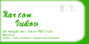 marton vukov business card